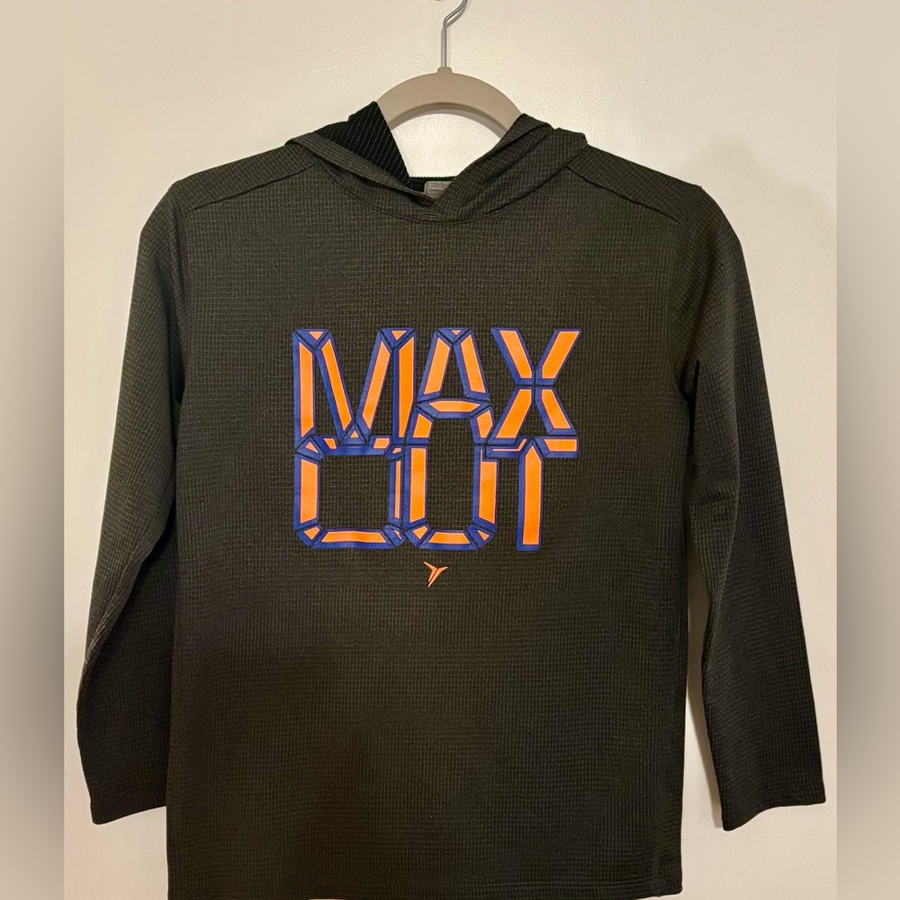 Old Navy - Boys Size L (10/12) - Long Sleeve with Hood Go-Dry Active T-Shirt